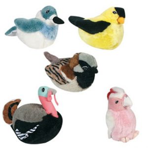 pluche vogel met geluid