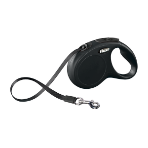 Flexi M 5 meter met band zwart