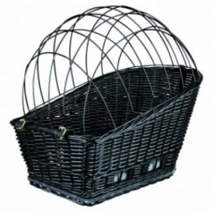 Fietsmand zwart riet 45 cm