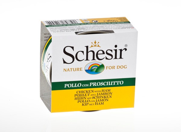 schesir kip/ham 150gram hond