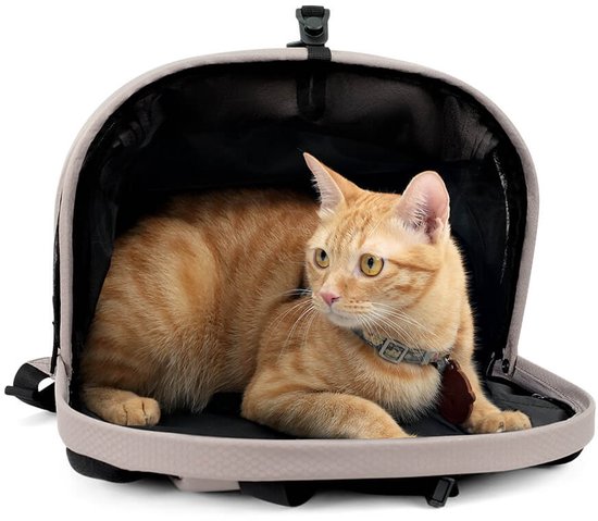 kattenrugzak mist taupe - Afbeelding 2